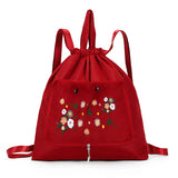 Embroidery Foldable Backpack Women Large Capacity Bagpack