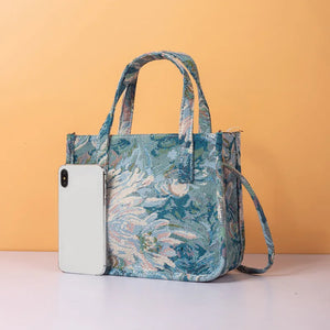 Monet Oil Painting Foldable Fabric Shopping Bag Eco Reusable Tote