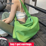 Casual Nylon Crossbody Shoulder Bag For Women Large Capacity Pillow Sports Handb