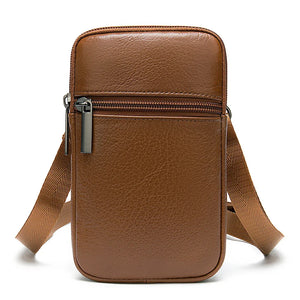 Casual Leather Messenger Bags Mens Bag For Men Small Phone Bag