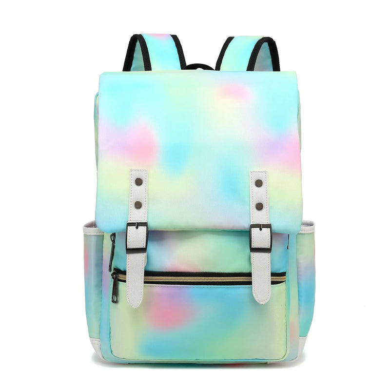 Casual Girl School Backpack Large Capacity Book Bag Women Colorful Waterproof