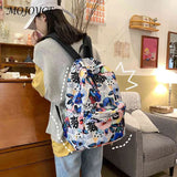 Casual Graffiti School Backpack with Pockets
