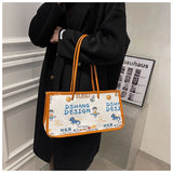 Casual Graffiti Canvas Bag Shopping Bag Reusable Grocery Tote Handbag