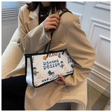 Casual Graffiti Canvas Bag Shopping Bag Reusable Grocery Tote Handbag
