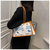 Casual Graffiti Canvas Bag Shopping Bag Reusable Grocery Tote Handbag