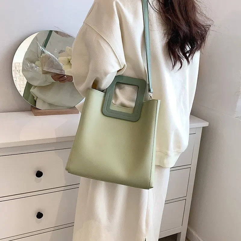 Casual Women's Big Tote Bag Leather Ladies Shoulder Handbag