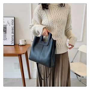 Casual Big Tote Bag Leather Handbags for Ladies