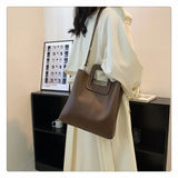 Casual Big Tote Bag Leather Handbags for Ladies