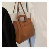 Casual Big Tote Bag Leather Handbags for Ladies