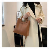 Casual Big Tote Bag Leather Handbags for Ladies