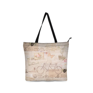 Canvas Shopping Bag Women's Vintage Style Portable Shoulder Bags