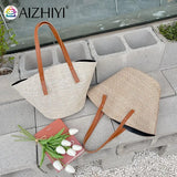 Casual Straw Shoulder Tote Bag Large Capacity Handbag