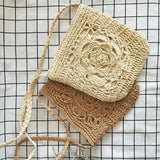 Lady Handbag Straw Knit Beach Bag Shoulder Messenger Bag