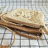 Lady Handbag Straw Knit Beach Bag Shoulder Messenger Bag