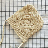 Lady Handbag Straw Knit Beach Bag Shoulder Messenger Bag