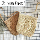 Lady Handbag Straw Knit Beach Bag Shoulder Messenger Bag