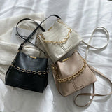 Casual High Bucket Bag For Women Female Pu Leather Shoulder Bag