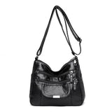 Casual Soft Leather Hobos Vintage Tote Shoulder Bag For Women