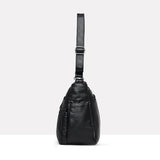Women's Soft Leather Shoulder Bag Multi-Layer Vintage Crossbody Handbag