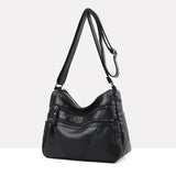 Women's Soft Leather Shoulder Bag Multi-Layer Vintage Crossbody Handbag