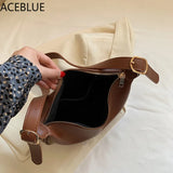 Vintage Leather Hobo Shoulder Bag Crossbody Handbag