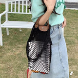 Casual Hollow Fishnet Women Handbags Mesh Shoulder Crossbody Bags