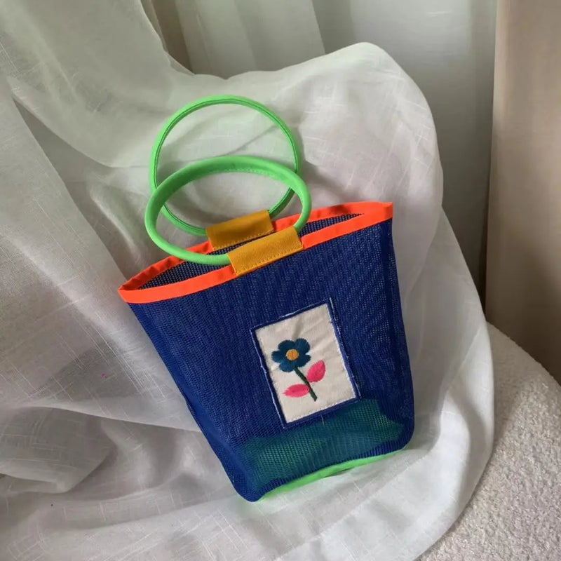 Casual Hollow Out Basket Bag PU Women Handbags Large Capacity Tote Ladies