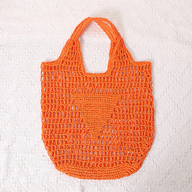 Casual Straw Women Handbags Woven Shoulder Bags Beach Hand Bag Tote Purses