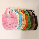 Casual Straw Women Handbags Woven Shoulder Bags Beach Hand Bag Tote Purses
