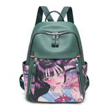 Japanese Anime Female Oxford Backpack Waterproof Girls Student School Travel