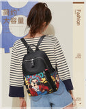 Japanese Cartoon Pattern Waterproof Female Oxford Backpack