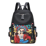 Japanese Cartoon Pattern Waterproof Female Oxford Backpack