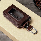Women Leather Car Key Holders Housekeeper Multifunctional Keychain Case