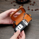 Women Leather Car Key Holders Housekeeper Multifunctional Keychain Case