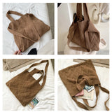 Harajuku Woolen Shoulder Bag Plush Handbag