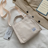 Corduroy Tote Purse Large Capacity Cross-body Shoulder Bag for Women