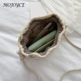 Embroidered Lace Crossbody Bag with Drawstring