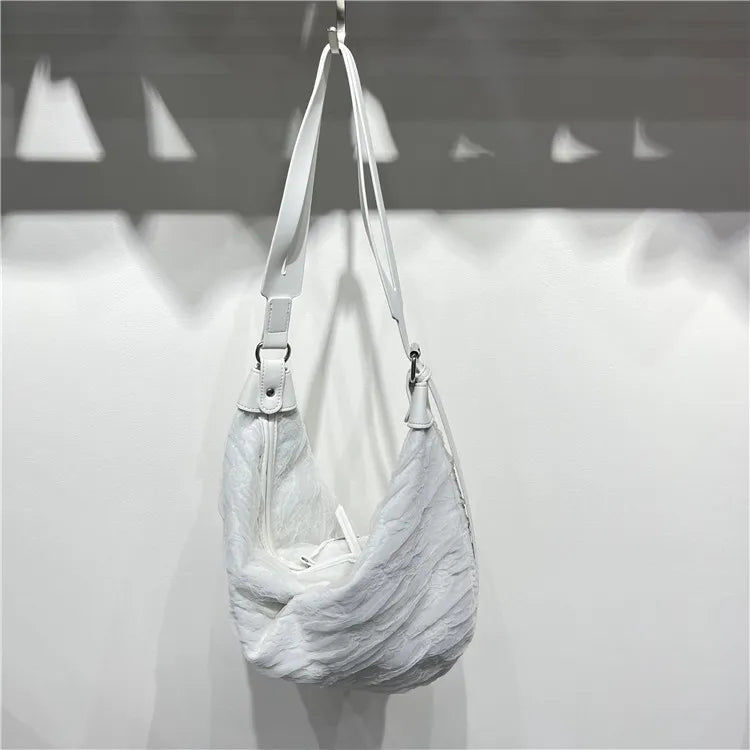 Casual Lace Nylon Hobos Women Shoulder Bags Canvas Crossbody Large Capacity Tote