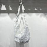 Casual Lace Nylon Hobos Women Shoulder Bags Canvas Crossbody Large Capacity Tote