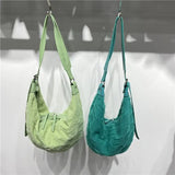 Casual Lace Nylon Hobos Women Shoulder Bags Canvas Crossbody Large Capacity Tote