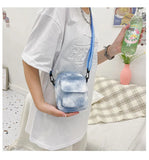 Casual Canvas Crossbody Bag for Women Small Square Shoulder Pouch