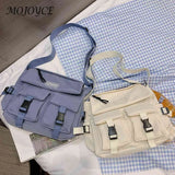 Casual Ladies Crossbody Bag with Pockets and Pendant Decor