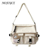Casual Ladies Crossbody Bag with Pockets and Pendant Decor