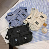 Casual Ladies Crossbody Bags Solid Messenger Handbags Travel Nylon Bag