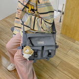 Casual Ladies Crossbody Bags Solid Messenger Handbags Travel Nylon Bag