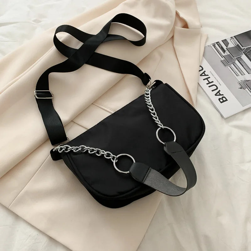Casual Ladies Crossbody Bags Vintage Nylon Shoulder Bag Girls Handbag