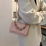 Ladies Mini Handbags Flap Purse Checkered PU Leather Crossbody Bag