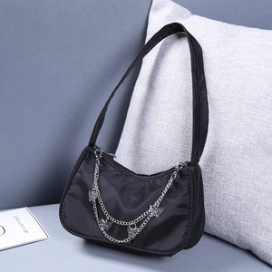Nylon Butterfly Chain Shoulder Bag Women Handbag