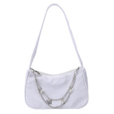 Casual Solid Butterfly Chain Underarm Bag Small Hobos Purse