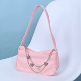 Casual Solid Butterfly Chain Underarm Bag Small Hobos Purse